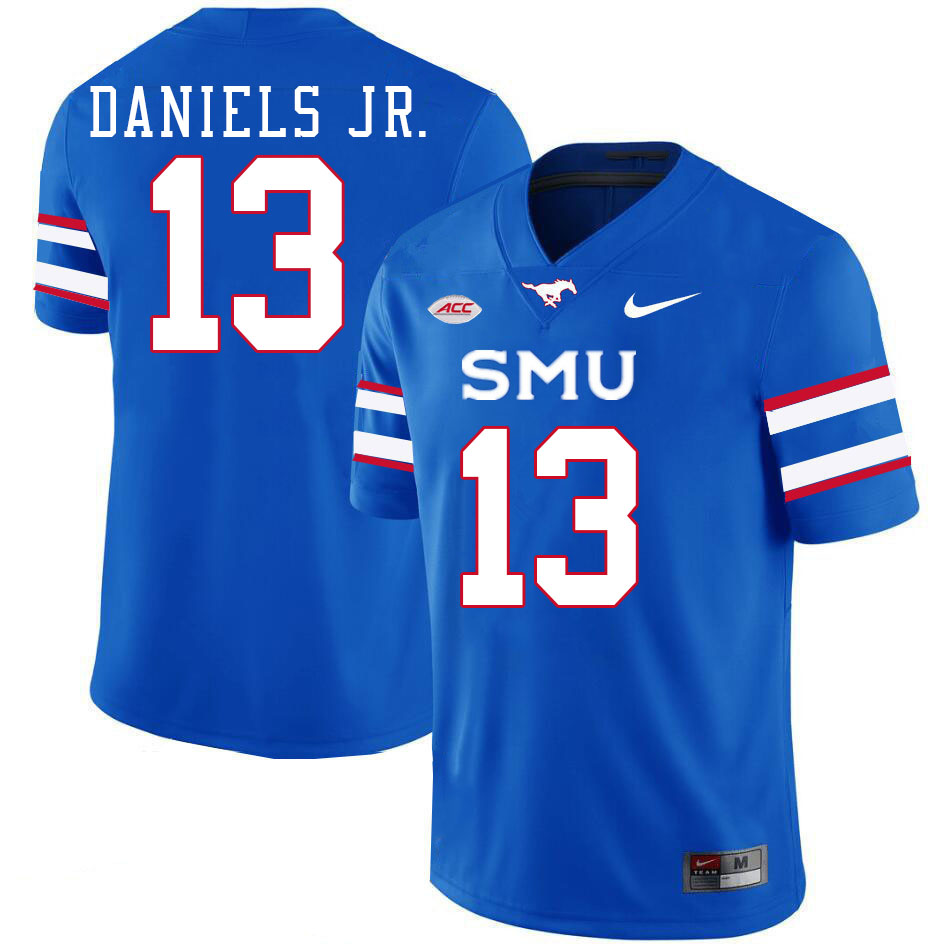 SMU Mustangs #13 Roderick Daniels Jr. Jersey College Football Uniforms-Royal